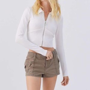 UO Loni Collared Zip-Up Jacket - Worn once, great condition, Size L